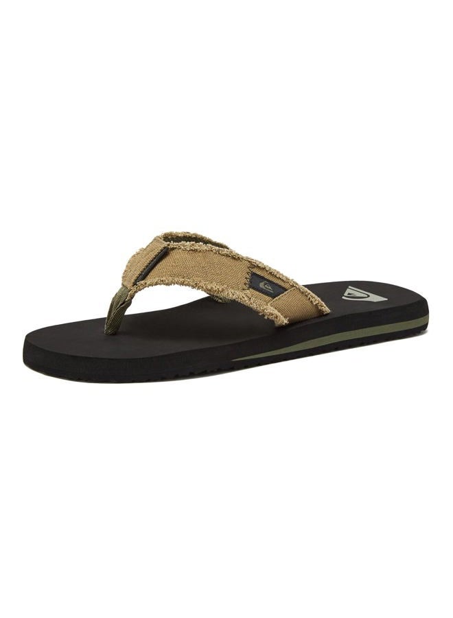QUIKSILVER Men's Monkey Abyss Three-Point Sandal, Green/Black/Brown, 14 - Image 1