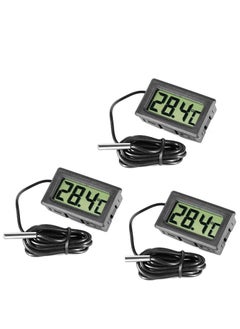 3 Pcs Digital LCD Thermometer Temperature Monitor with External Probe for Fridge Freezer Refrigerator