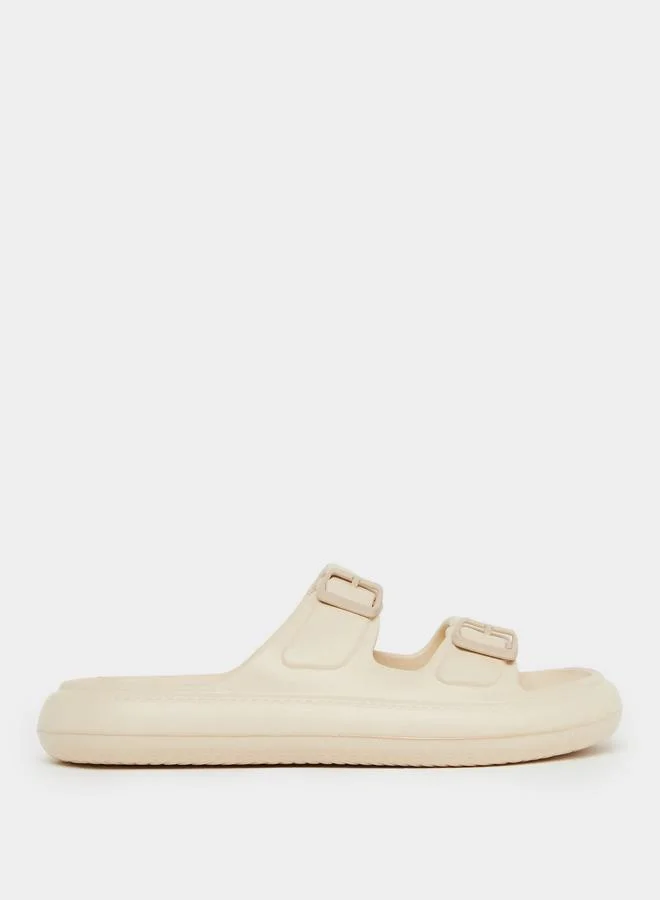 ستايلي صندل مريح مزين بإبزيم غلق مزدوج