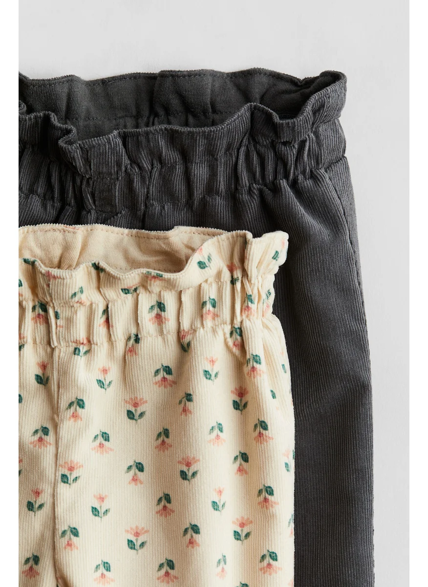 H&M 2-Pack Paper Bag Trousers