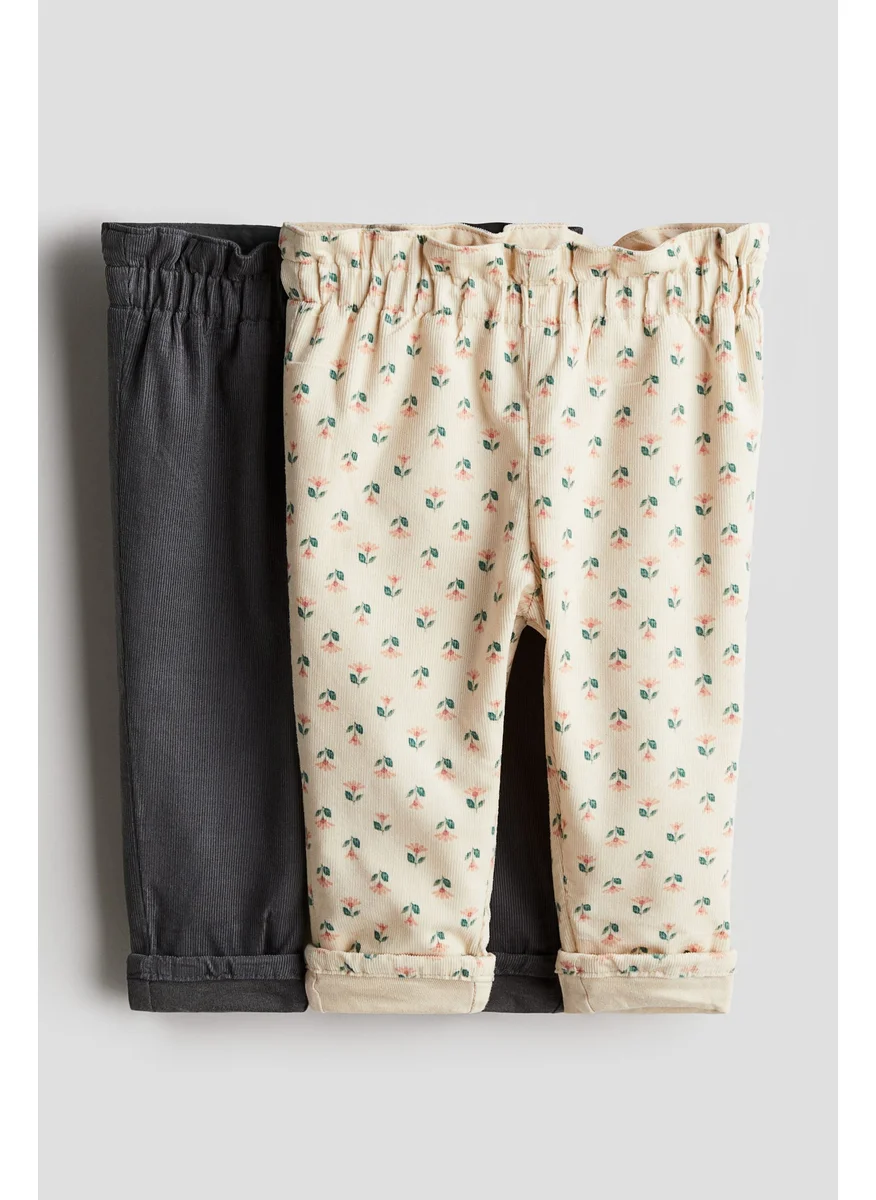 H&M 2-Pack Paper Bag Trousers