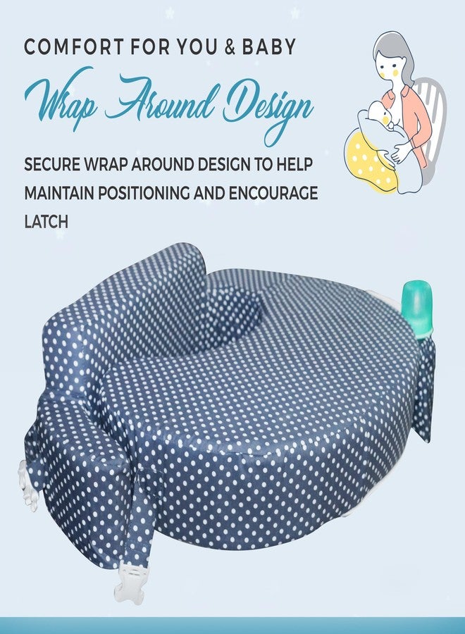 Gordon Nursing Pillow for Breastfeeding, Nursing and Posture Support with Pocket and Removable Slipcover Made in Eco Friendly Soft Fabric (Polka Dot)-New - Image 2