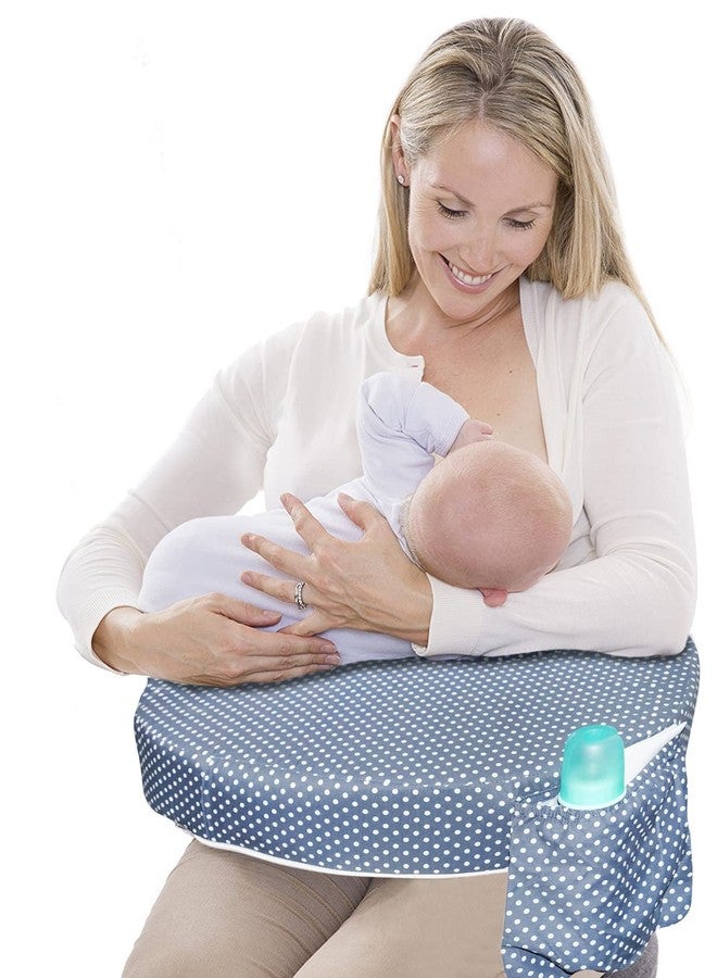 Gordon Nursing Pillow for Breastfeeding, Nursing and Posture Support with Pocket and Removable Slipcover Made in Eco Friendly Soft Fabric (Polka Dot)-New - Image 5