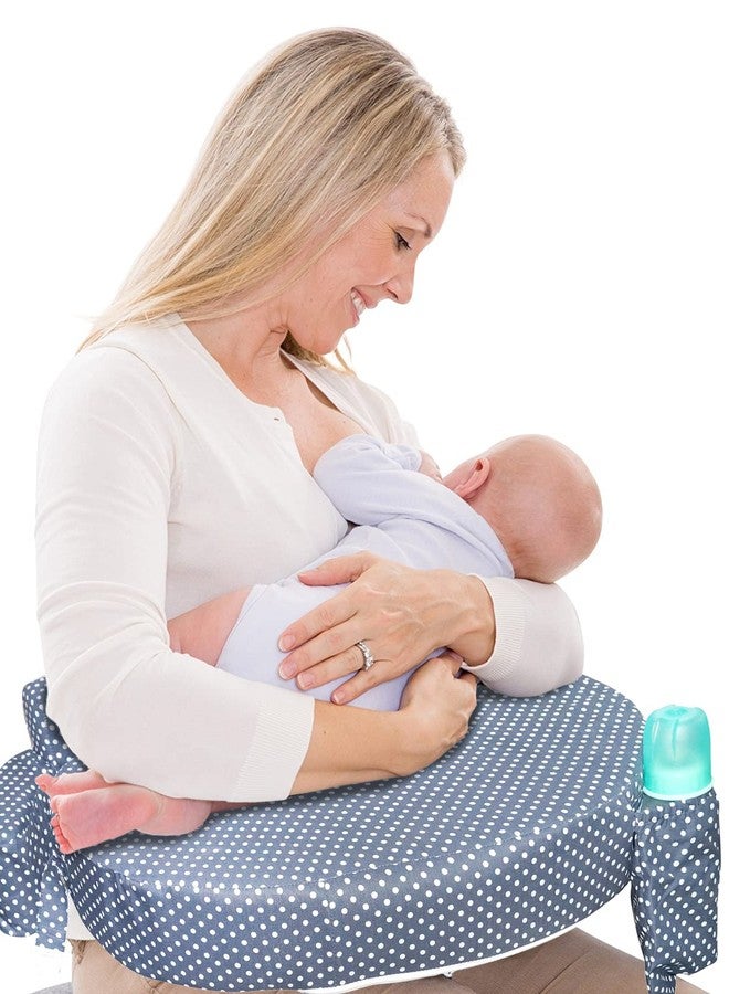 Gordon Nursing Pillow for Breastfeeding, Nursing and Posture Support with Pocket and Removable Slipcover Made in Eco Friendly Soft Fabric (Polka Dot)-New - Image 4