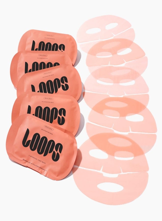 LOOPS WEEKLY RESET - Rejuvenating Hydrogel Face Masks - Rejuvenate, Hydrate, Refine, Visibly Plump - Moisturizing & Pore Refining - Glowing Skin Mask Face Mask Reduces Signs of Puffiness, 5pc - Image 2