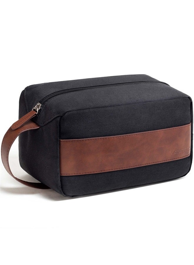 Vorspack Toiletry Bag for Men - Large Dopp Kit for Travel Water Resistant Travel Bag for Toiletries Accessories Lightweight Toiletries Bag - Black - Image 1