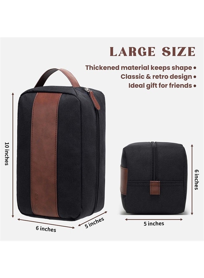 Vorspack Toiletry Bag for Men - Large Dopp Kit for Travel Water Resistant Travel Bag for Toiletries Accessories Lightweight Toiletries Bag - Black - Image 2