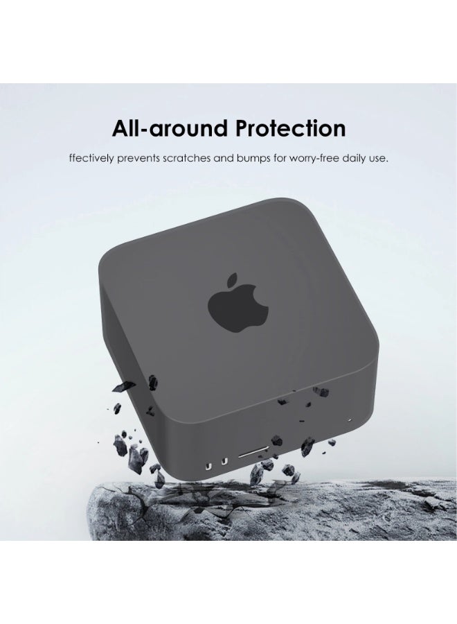Black Silicone Protective Cover for Apple Mac Studio | Dustproof u0026 Scratch-Resistant with Ventilated Base - Image 4