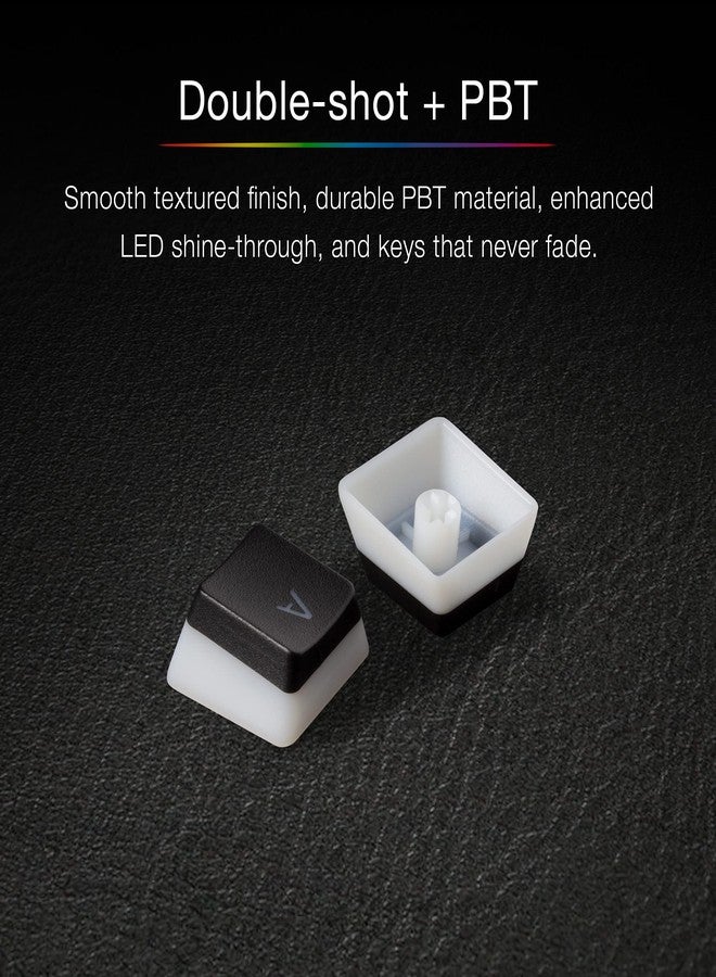 TECWARE Pudding PBT Keycaps Set with Keycap Puller - Full Keys 112 Keys, Double-Shot for Mechanical Keyboards, OEM Profile, Clear and White Jelly-Style Gaming Keycaps, for Phantom Phantom+ (US, ANSI) - Image 5