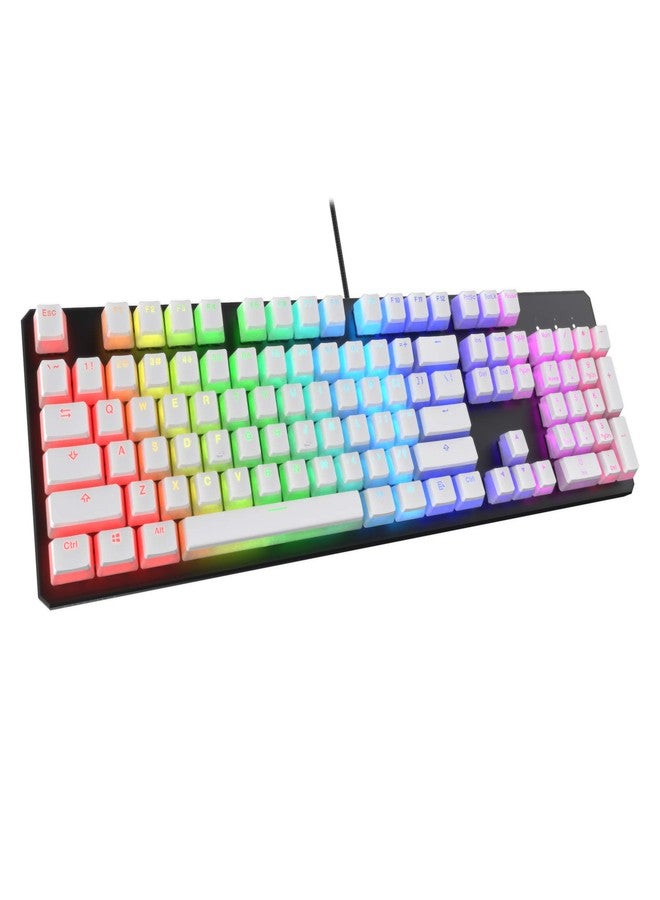 TECWARE Pudding PBT Keycaps Set with Keycap Puller - Full Keys 112 Keys, Double-Shot for Mechanical Keyboards, OEM Profile, Clear and White Jelly-Style Gaming Keycaps, for Phantom Phantom+ (US, ANSI) - Image 3