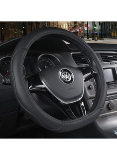 FASHION HOME Universal Car Steering Wheel Cover Non-Slip Protector D Shaped 15 Inch 38cm Flat Bottom  - Image 2