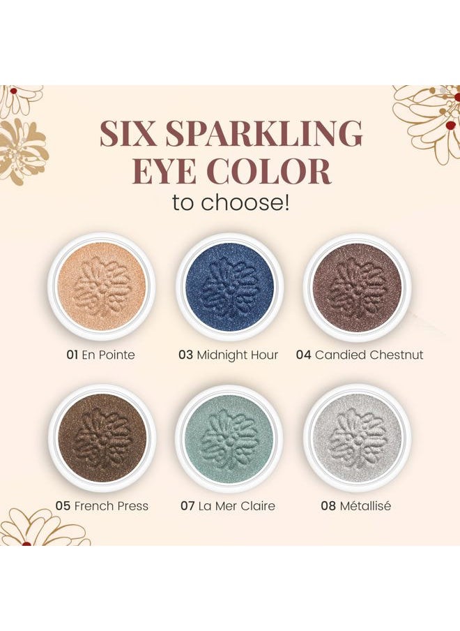 Paul & Joe - Sparkling Eye Shadow, Iridescent Eye Glitter with a Buildable Pop of Color, Smooth & Hydrating Gel-Base Eye Makeup with a Dewy Effect, Sparkling White Silver, 08 Métallisé, 0.21 oz - Image 1