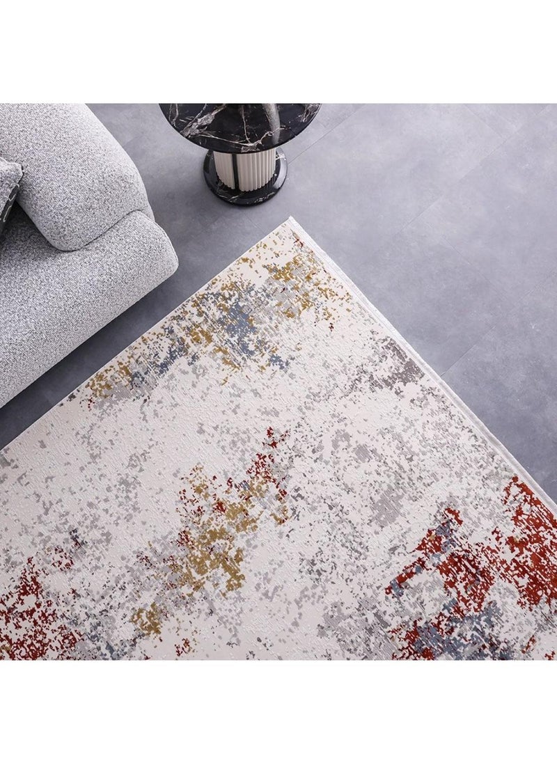 DANUBE HOME Luxura Artsilk Modern Contemporary Rug  Acrylic Area Rug Floor Covering L180xW120cm-Multi Color  - Image 1