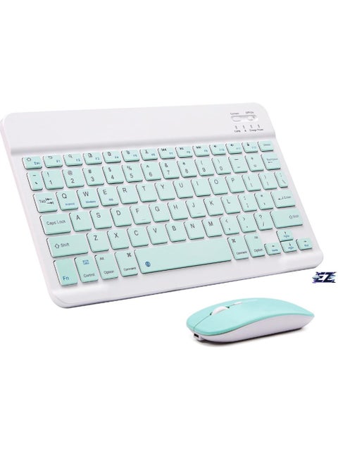 Arabic and English Bluetooth Keyboard and Mouse Combo, Ultra-Slim Portable Compact Wireless Mouse Keyboard Set for IOS Android Windows Tablet Phone iPhone iPad Pro Air Mini
