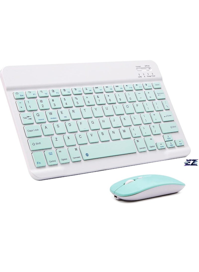 Arabic and English Bluetooth Keyboard and Mouse Combo, Ultra-Slim Portable Compact Wireless Mouse Keyboard Set for IOS Android Windows Tablet Phone iPhone iPad Pro Air Mini