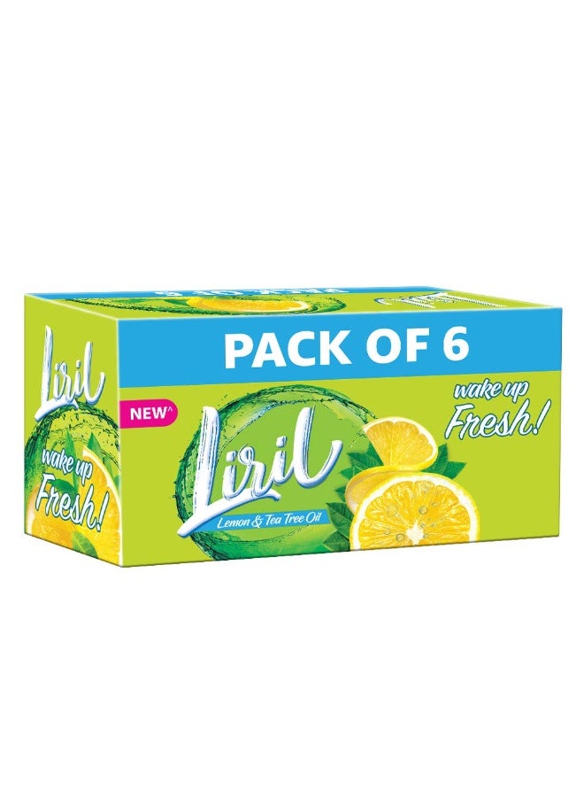 Liril Lemon & Tea Tree Oil Soap, 125 g (Pack of 6) - Image 2