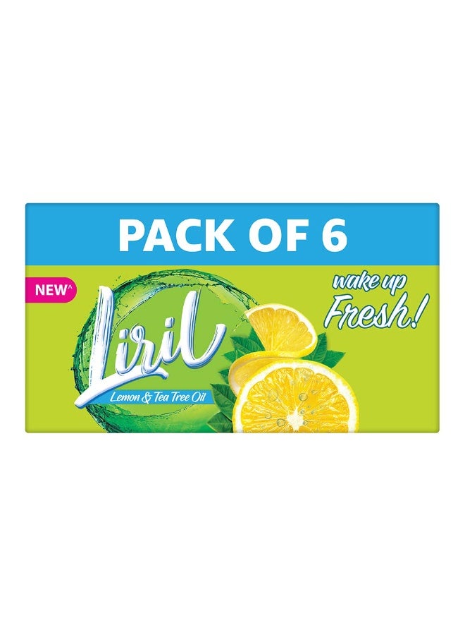 Liril Lemon & Tea Tree Oil Soap, 125 g (Pack of 6) - Image 1