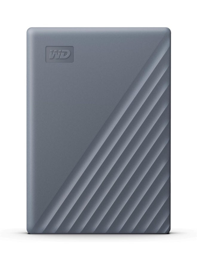 WD 2TB My Passport Hard Drive, Gray,USB C,USB A,exFAT,Password protection,hardware encryption, works with Chromebook badge-WDBWML0020BGY-WESN 2 TB
