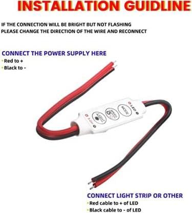 Autozap 3 Keys 12V Dimmer Single LED Strip Light Amplifier Controller 1 Pc - Image 4