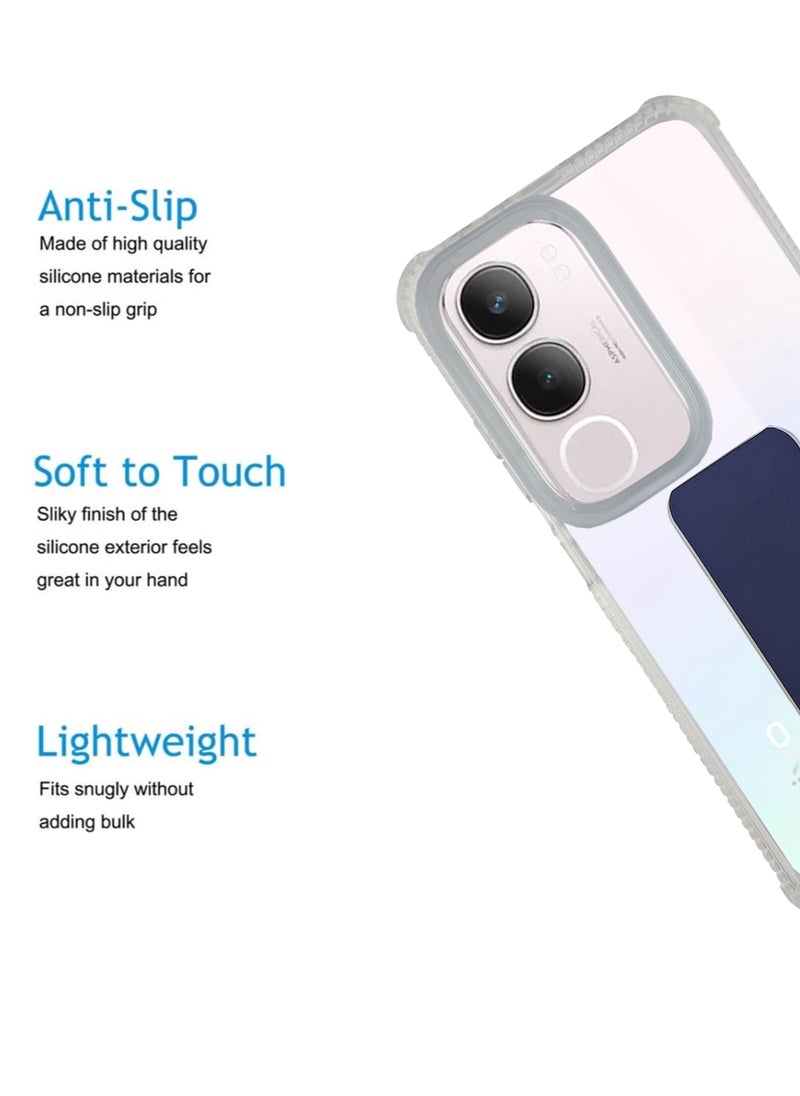 Waldic - Vivo Y19s 4G Case | Designed for Vivo Y19s 4G | Slim TPU Airbag Bumper Shock Absorption Rubber Soft Silicone Case Cover Fit for Vivo Y19s 4G | Dark Blue - Image 1