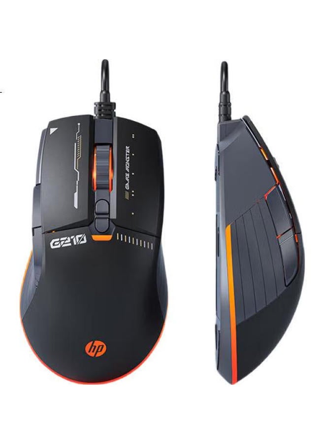 HP G210 Wired Gaming Mouse With Macro Programming, Esports Gaming Mouse For Lol And Pubg, Suitable For Laptops And Desktops, Black And Gray Dual-Tone Lightweight Design - Image 1