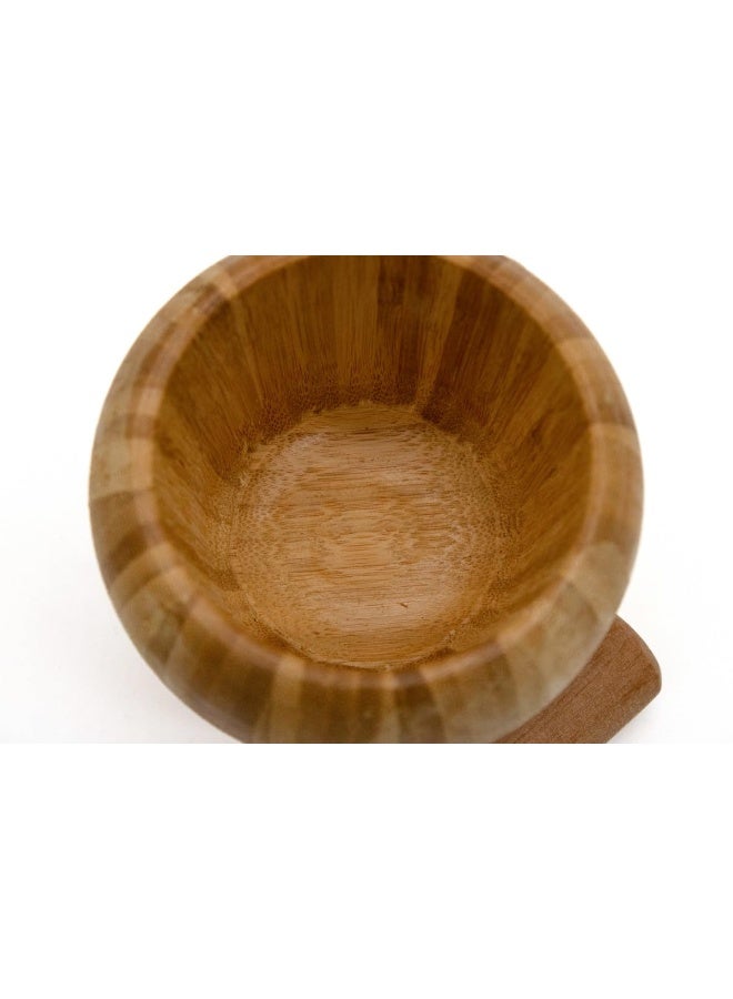 Kovar Wooden Mortar And Pestle, Bamboo Grinding Set For Spices, Herbs, And Small Foods - Image 3