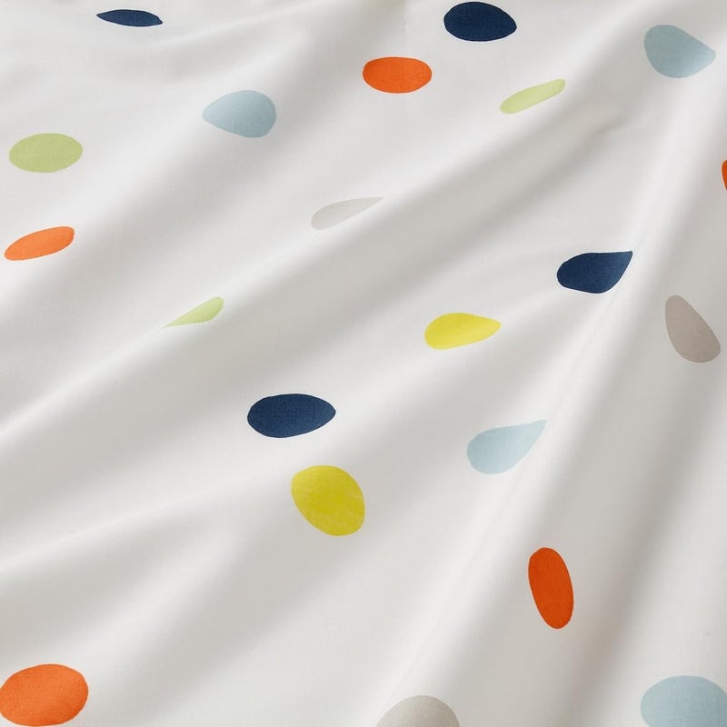JENIFO DROMLAND Flat Sheet Pillowcase Multicolor Cotton Bedding Set 150x250 cm Soft Cozy Fabric for Restful Sleep - Image 3