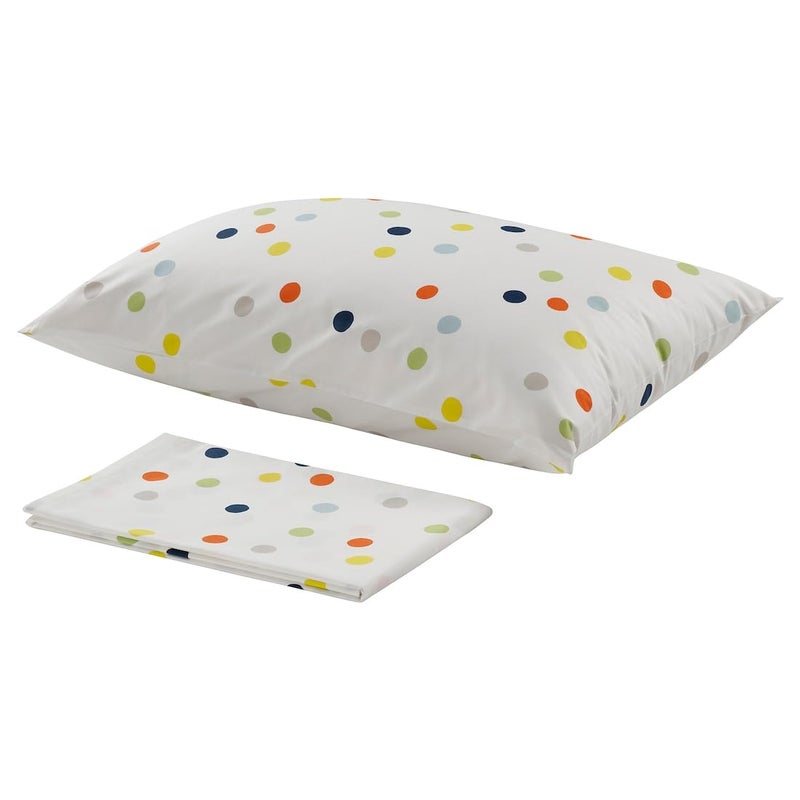 JENIFO DROMLAND Flat Sheet Pillowcase Multicolor Cotton Bedding Set 150x250 cm Soft Cozy Fabric for Restful Sleep - Image 2