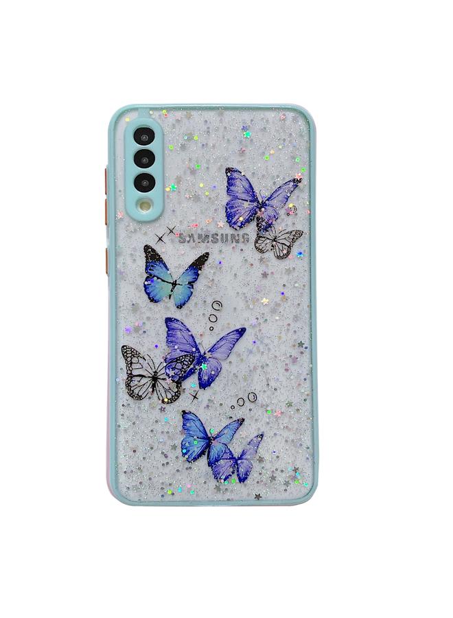 erorex Case For Samsung Galaxy S22 5G Color Butterfly Glitter Epoxy TPU Phone Case - Image 1