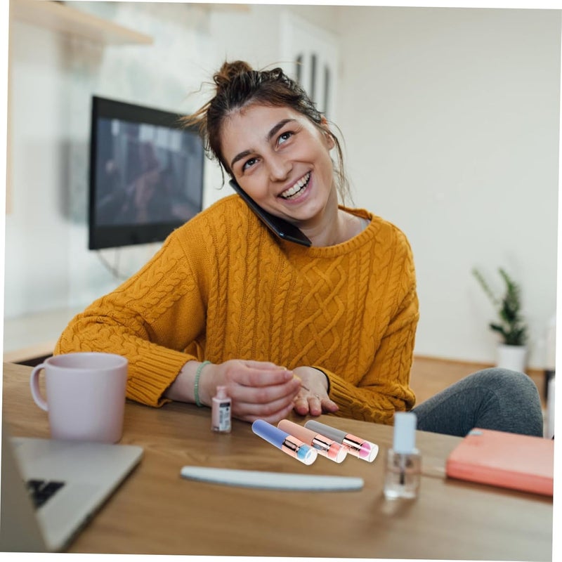 3Pcs Reusable Silicone Nail Brush Set With Portable Cover For Nail Art Stamping Powder French Manicure - Image 5