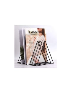 Generic Triangle Desktop Magazine Storage Rack, 9 Slot Metal Book Holder Document File Folder Stand  - Image 3