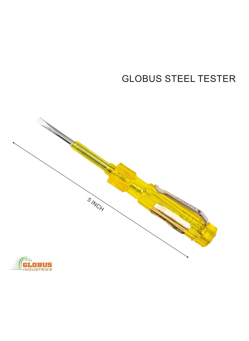 globus GLOBUS 2915127mm Neon Bulb Electrical Line Tester Yellow For Multipurpose Home and Professional use  - Image 4