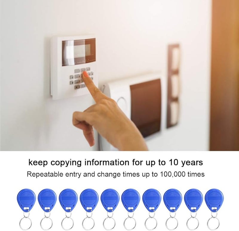 ID Size 125KHz EM4100 IC Card 50pcs Blue Door Entry Keyfob Tag for Elevator Access Keys - Image 3