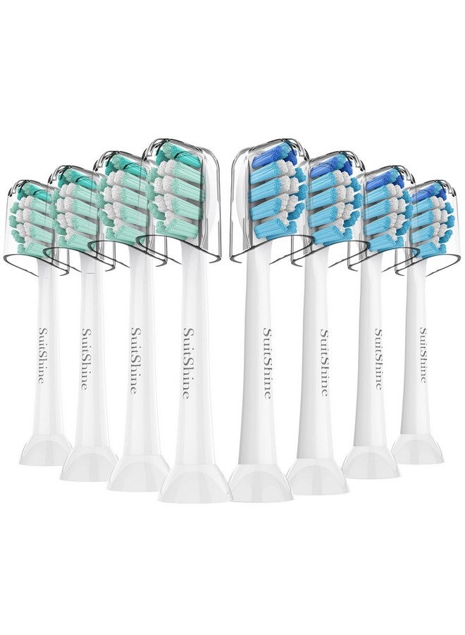 SuitShine Replacement Toothbrush Heads Compatible With Philips Sonicare Replacement Heads, Sonicare Replacement Brush Head And More Snap-On Handles, 8 Pack - Image 1