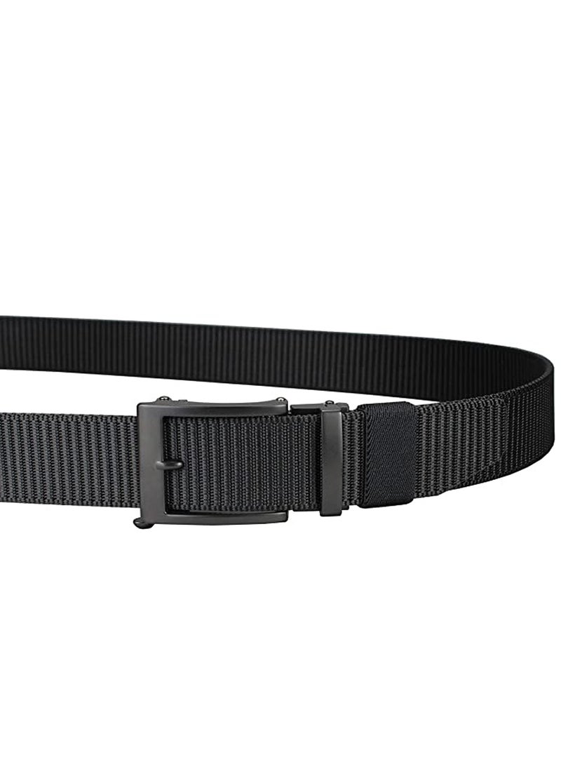 KASTWAVE - Belts for Men, Slides Men, Ratchet Belt Nylon Web, KASTWAVE Web Nylon Belts for Men Adjustable Automatic Slide Click Ratchet Golf Belt - Image 1