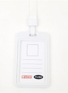 PARTNER 5-Piece ID Card Holder Vertical With Lanyard White Colour  - Image 2