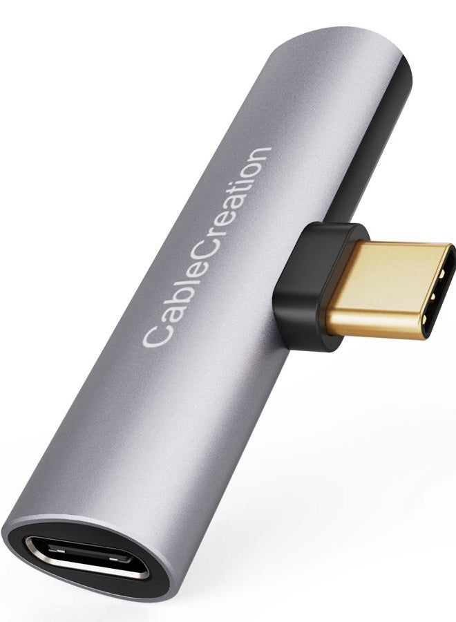 CableCreation محول USB C، محول صوت وشحن PD 2 في 1، كابل Aux Type C متوافق مع iPad Pro الجديد، MacBook، iPhone 16 15، Galaxy S9/S10/S20/S21 Ultra/S22/S23/S24، Pixel 9/8/7/6+ - Image 1