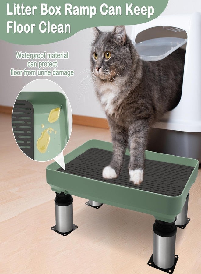 Catcan Adjustable Cat Ramp for Litter Box, Catcan Detachable Elevated Litter Box Steps with Sand Filter Function Non-Slip Tray for Small & Elderly Cats(14.7”x10”x2”) - Image 5