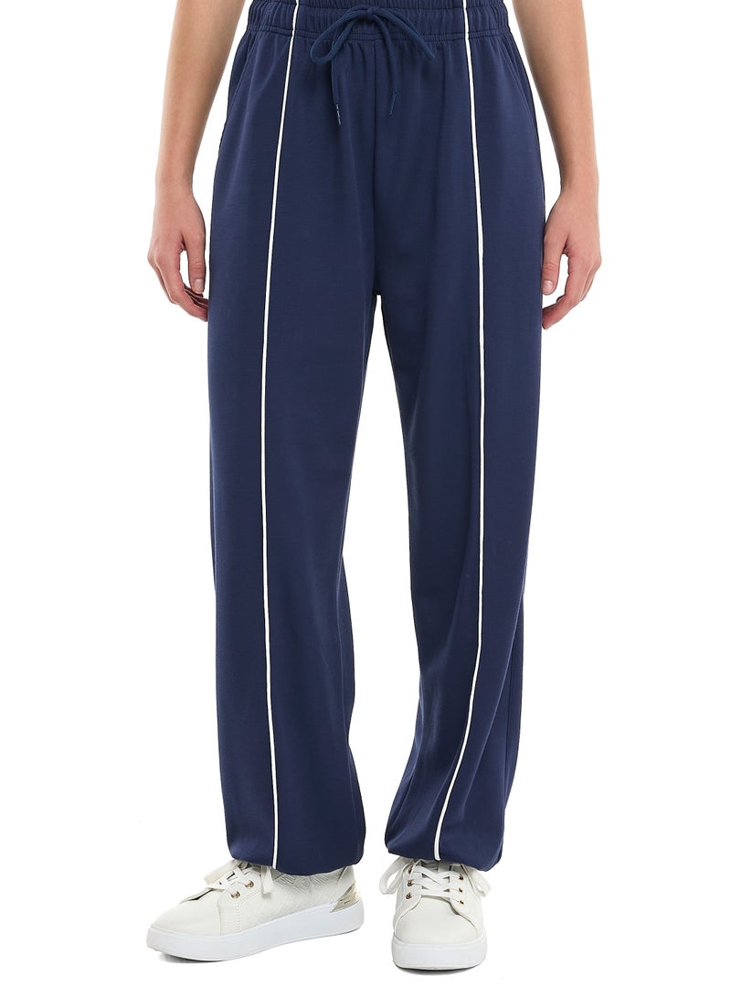 فكتور اند جين طقم رياضي للبنات كحلي - جاكيت بسحاب وبنطلون رياضي - Image 3