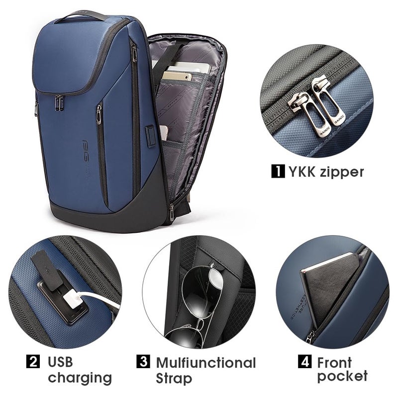 BANGE Business Smart Backpack Waterproof fit 15.6 Inch Laptop Backpack with USB Charging Port,Travel Durable Backpack - Image 3