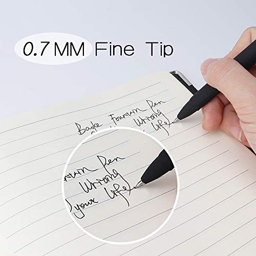 BaoKe Gel Ink Pens Rollerball Pens 0.7mm Medium Line, Box of 12 Pack, PC1838 (black) - Image 3