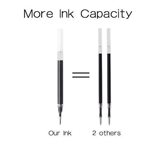 BaoKe Gel Ink Pens Rollerball Pens 0.7mm Medium Line, Box of 12 Pack, PC1838 (black) - Image 4