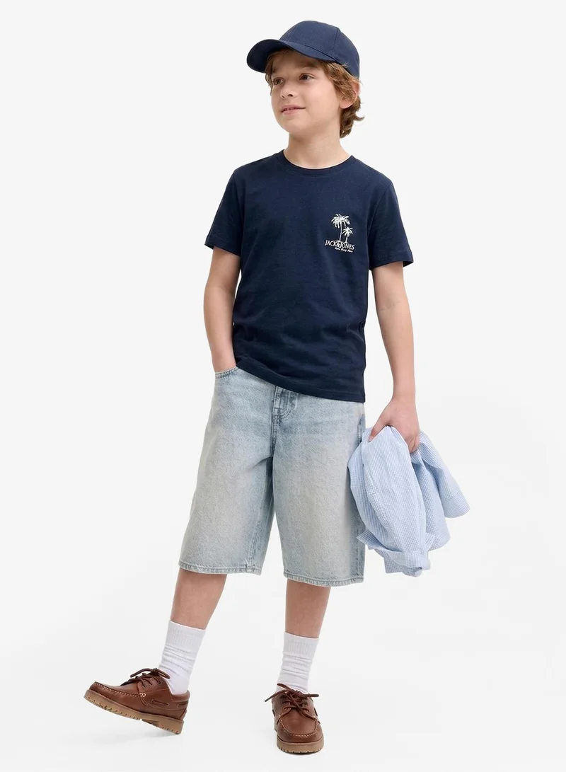 جاك وجونز جونيور تيشيرت شبابي بطبعة جرافيك وياقة مستديرة