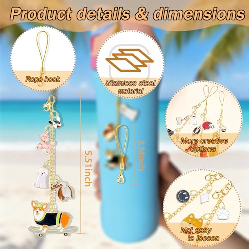 Zsynka Z-synka Daisy Bee Charm Compatible with Owala Water Bottle 24 oz,32 oz,40 oz,Coffee Tumbler,FreeSip,Daisy Accessories & Stanley Cup Charm,Flower Gifts for Women Men,Bag Keychain Airpods Decor - Image 4