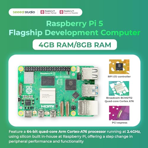 Seeed Studio Raspberry Pi 5 Starter Kit - 8GB RAM，128GB Micro SD Card pre-Loaded with 64-bit Raspberry Pi OS - Image 4