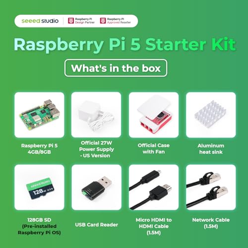 Seeed Studio Raspberry Pi 5 Starter Kit - 8GB RAM，128GB Micro SD Card pre-Loaded with 64-bit Raspberry Pi OS - Image 3