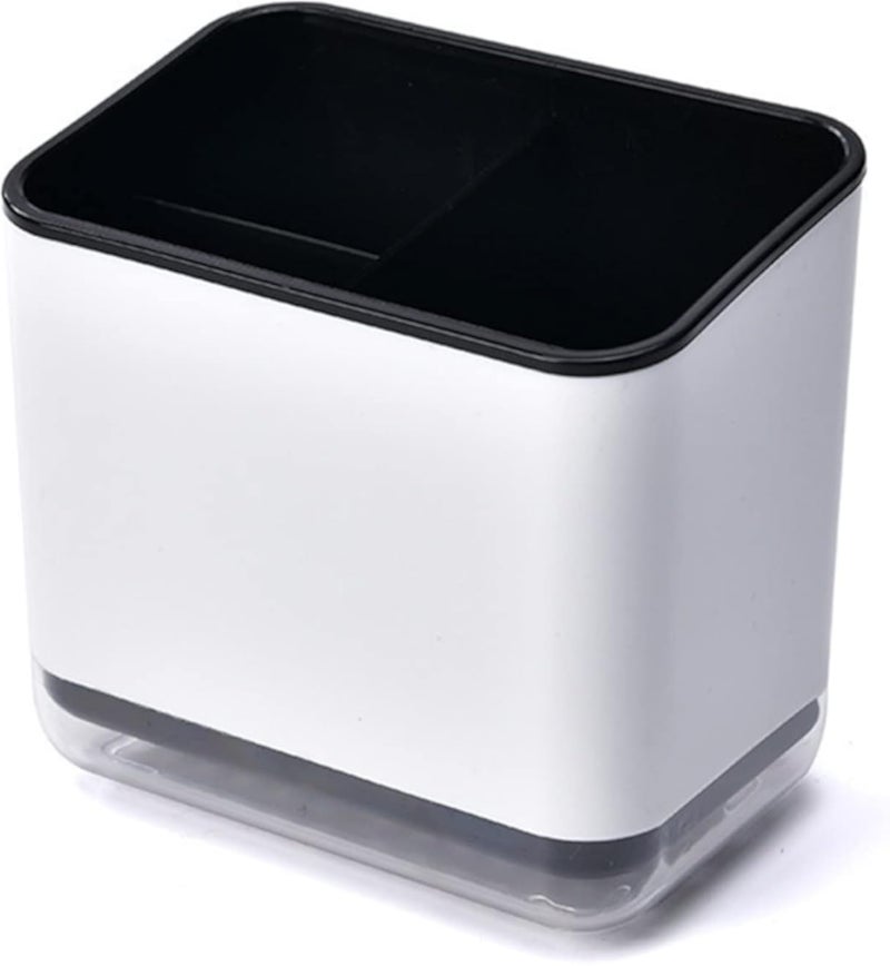 TONRA Chopsticks Box Double Layer Detachable Chopsticks Cage Multifunctional Spoon Fork Storage Holder Cutlery Drain Rack Organizer Kitchen Utensils (Color : Black)