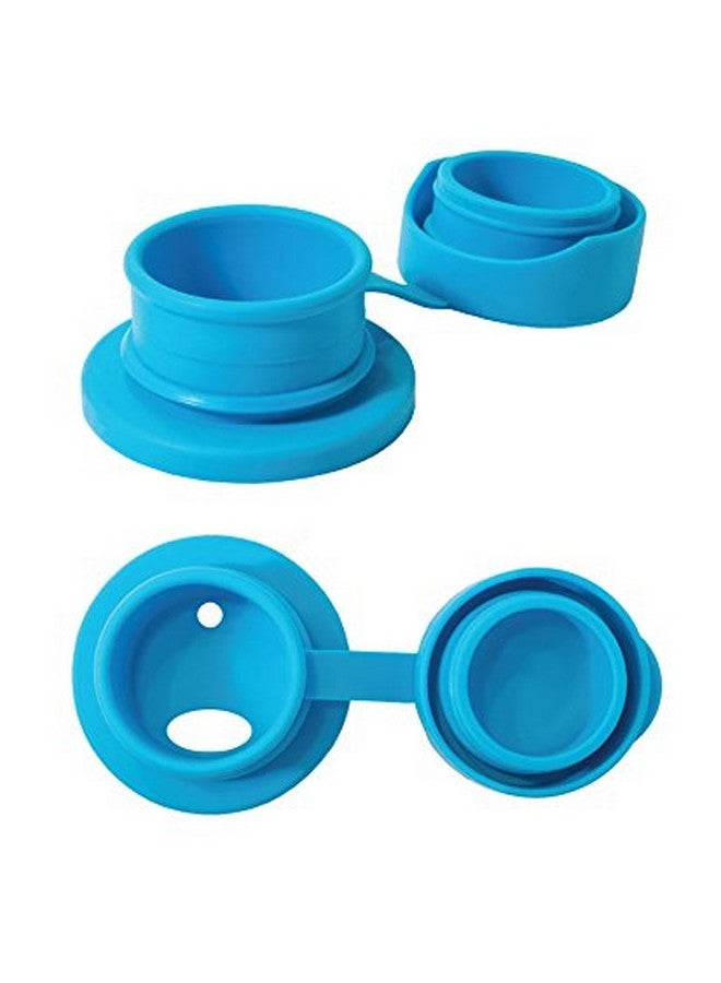 Pura Sport Big Mouth Silicone Sport Top Lid - Plastic-Free, Spill-Leak Proof, Medical-Grade, Fits All Pura Bottle - Aqua - Image 1