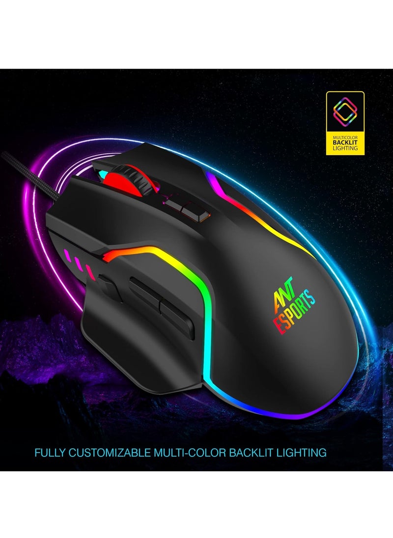 GM320 RGB Optical Wired Gaming Mouse | Ambidextrous Design | 8 Programmable Buttons | Adjustable DPI up to 12800 | RGB Lighting | Rapid-Fire Button - pzsku/Z10FCD1BB4353F15F69E5Z/45/_/1735795671/de4f12b1-bb55-491c-ac3c-f000ac448bfd