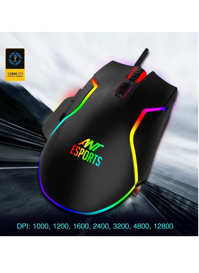 GM320 RGB Optical Wired Gaming Mouse | Ambidextrous Design | 8 Programmable Buttons | Adjustable DPI up to 12800 | RGB Lighting | Rapid-Fire Button - pzsku/Z10FCD1BB4353F15F69E5Z/45/_/1735795672/2fd2ad8b-b8ff-436b-be2e-4f83c5a82554